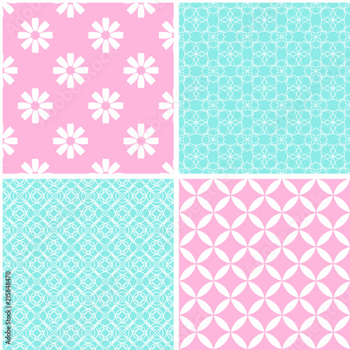 Pastel different vector patterns.