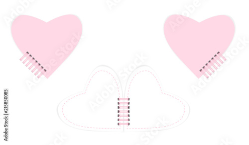 Spiral bound heart shaped notebook with cute feminine design