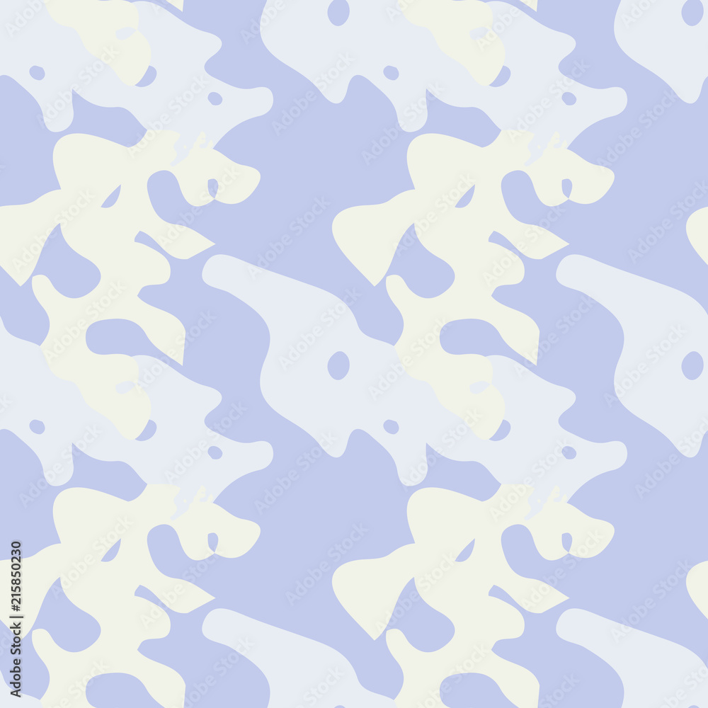 UFO military camouflage seamless pattern in light violet, beige and different shades of grey color UFO military camouflage seamless pattern in light violet, beige and different shades of grey color