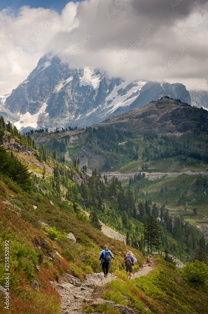 Hiking the Chain Lakes Trail, Mt. Baker, Washington. One of the most beautiful hikes in the Pacific Northwest is the Chain Lakes Trail near Artist Point in the Mt. Baker National Forest.