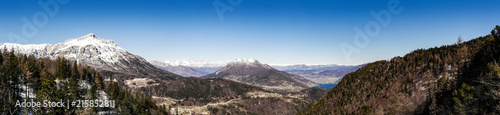 Overview with snow-capped mountains