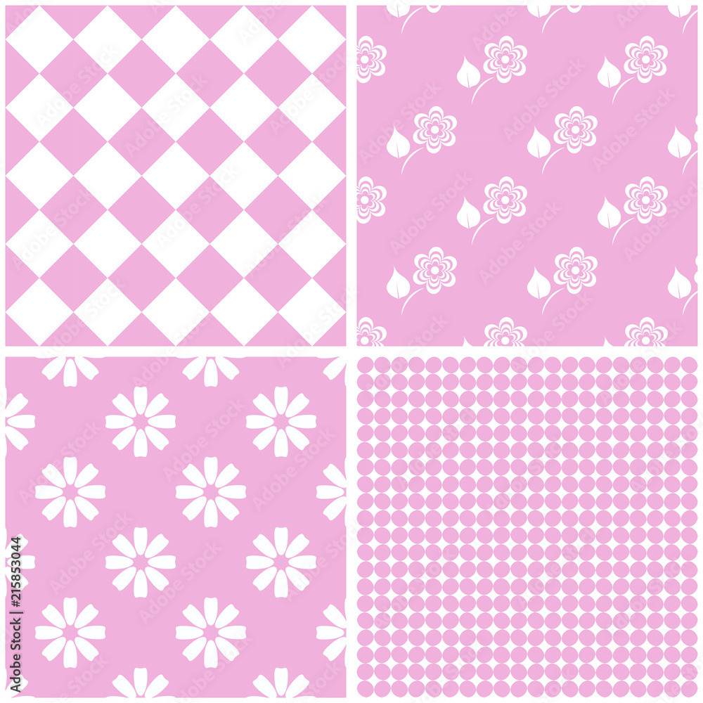 Set of vector seamless backgrounds.
