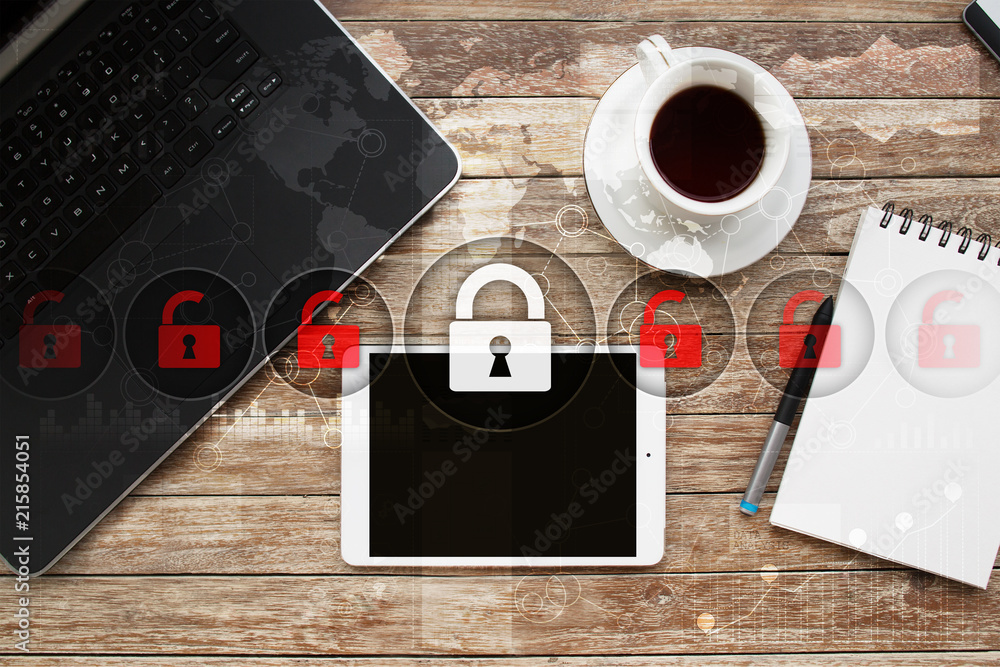 Cyber security, Data protection, information safety and encryption. internet technology and business concept. Cyber security, Data protection, information safety and encryption. internet technology and business concept.