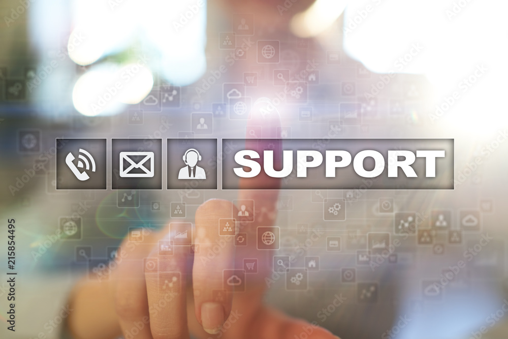 Technical support. Customer help. Business and technology concept. Technical support. Customer help. Business and technology concept.
