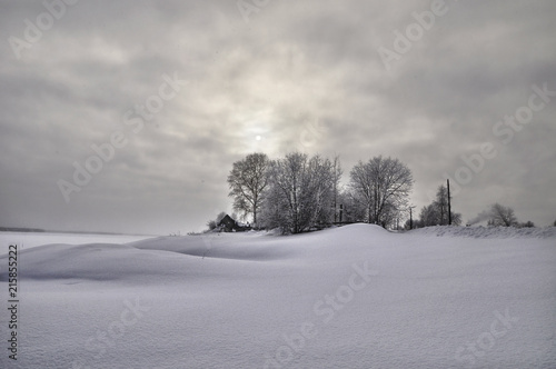 frosty morning in the village