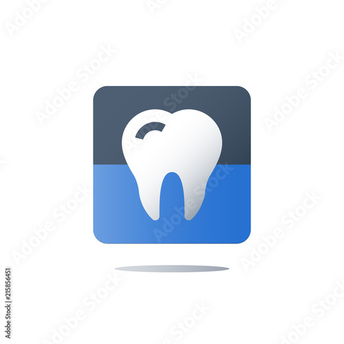Dentistry concept, dental care, medical services, tooth vector icon