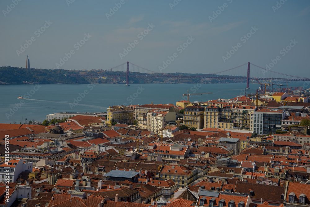 City of Lisbon in Portugal, view from above