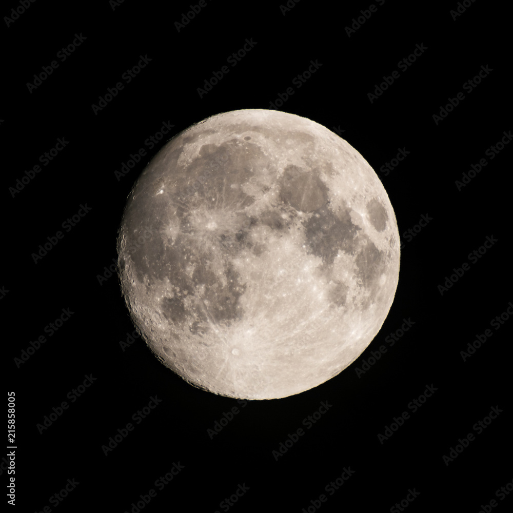 Obraz premium Fullmoon from europe isloated on black background