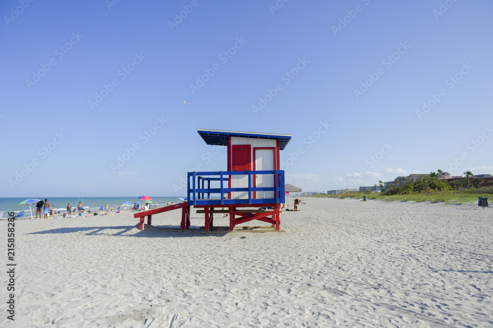 Lifeguard cabin on the beach Lifeguard cabin on the beach