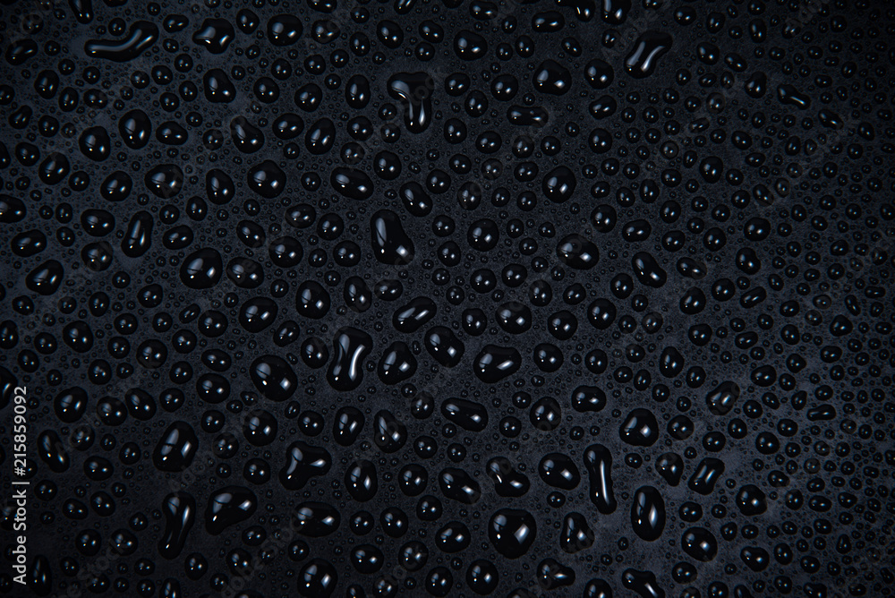 Drops of water on black background. Drops of water on black background.