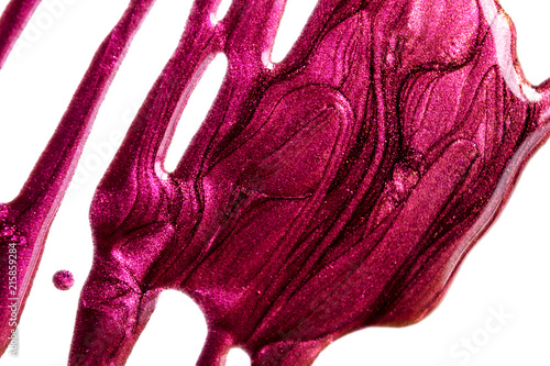 Quadro su tela Spilled purple nail polish with glitter