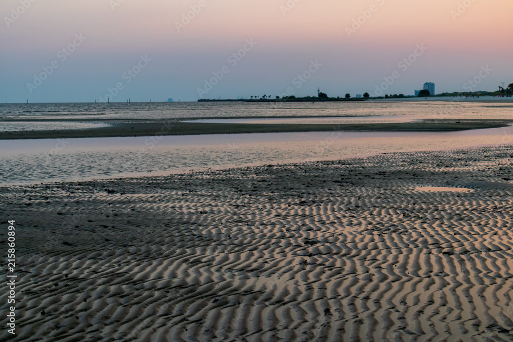 Low tide on the Gulf at sunset Low tide on the Gulf at sunset