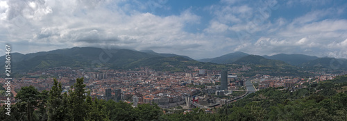 Panoramic view of Bilbao from Artxanda mountain