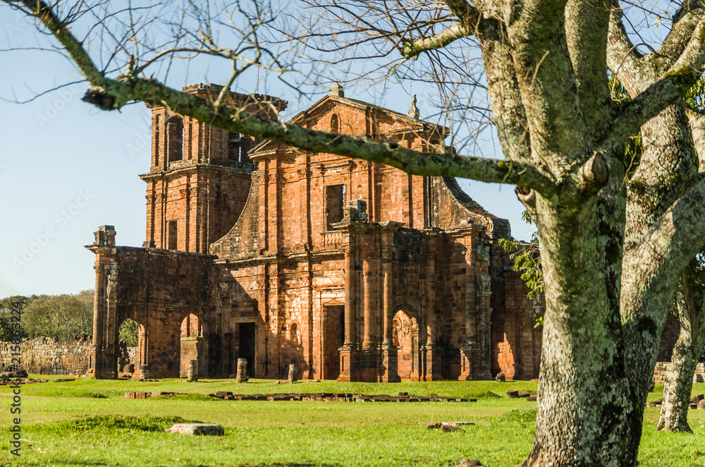 Part of the UNESCO site - Jesuit Missions of the Guaranis: Churc Part of the UNESCO site - Jesuit Missions of the Guaranis: Churc