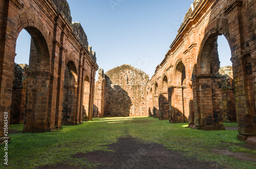 Part of the UNESCO site - Jesuit Missions of the Guaranis: Church, Ruins of Sao Miguel das Missoe, Rio Grande do Sul, Brazil.