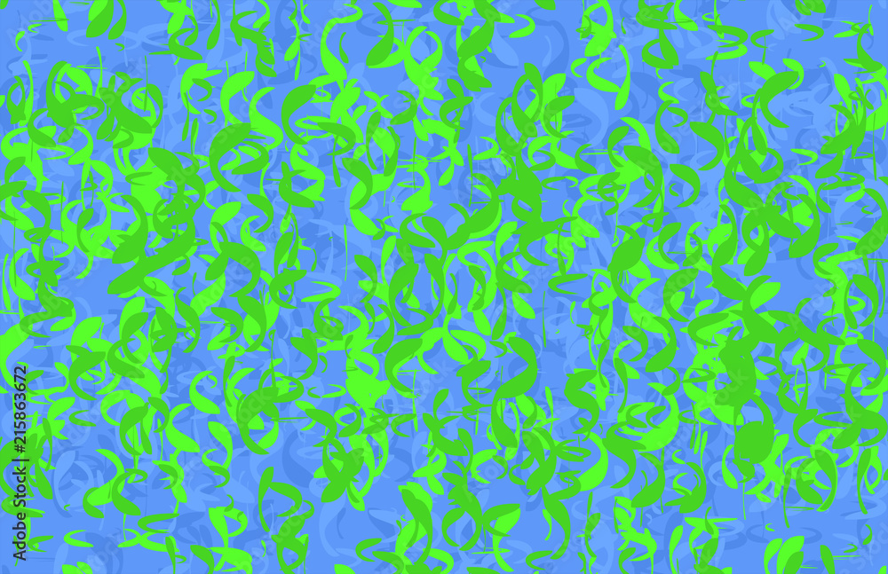 Sea Blue Green Abstract Shapes Background Tabloid