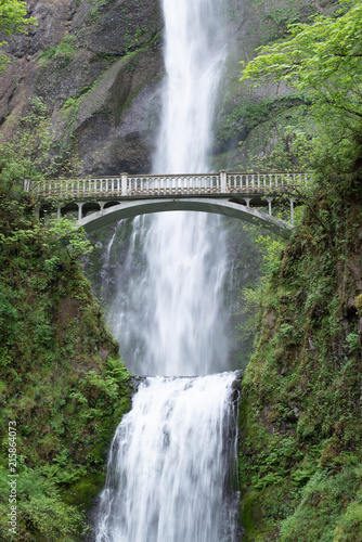 Water fall - Multnomah Falls in Spring photo