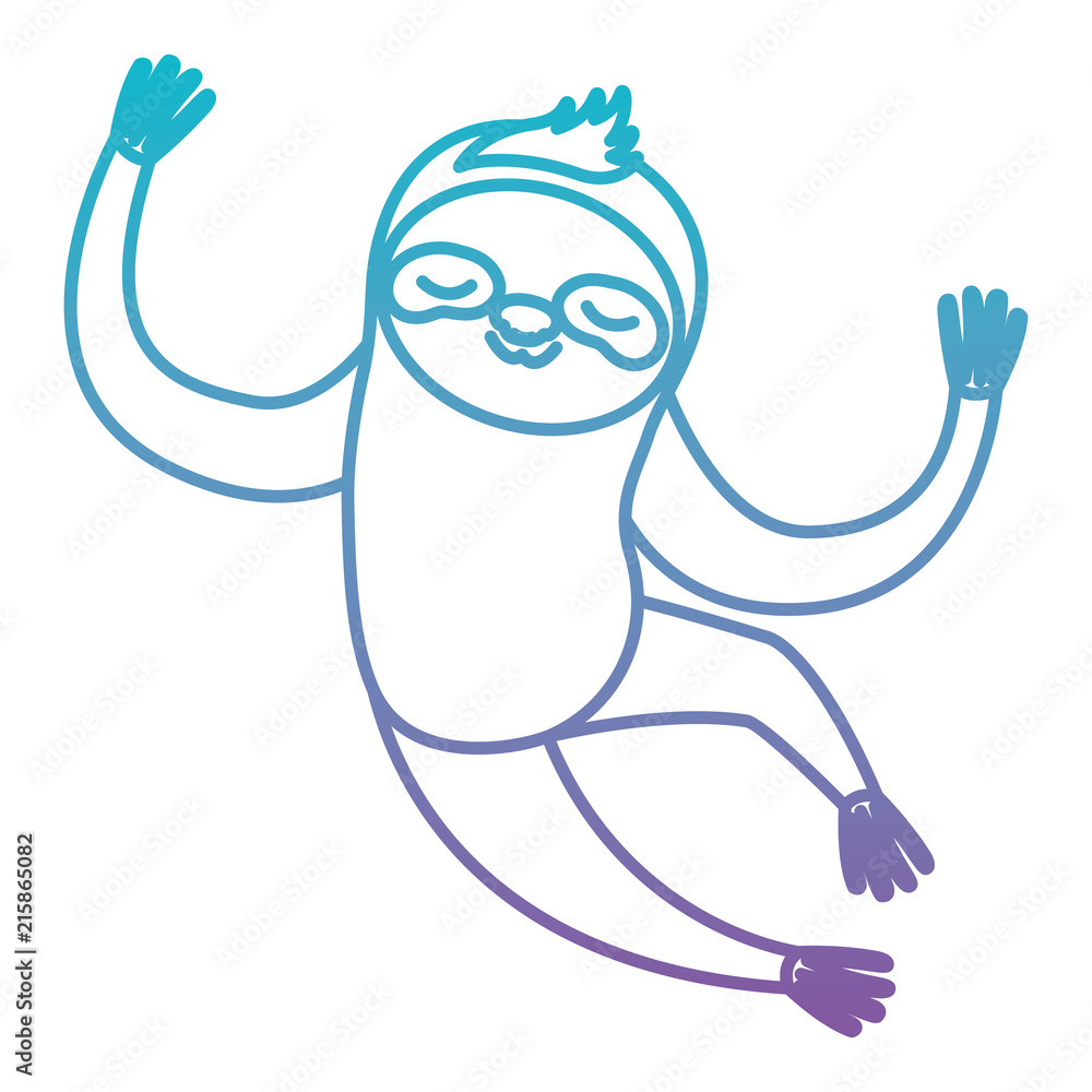wild sloth animal icon vector illustration design