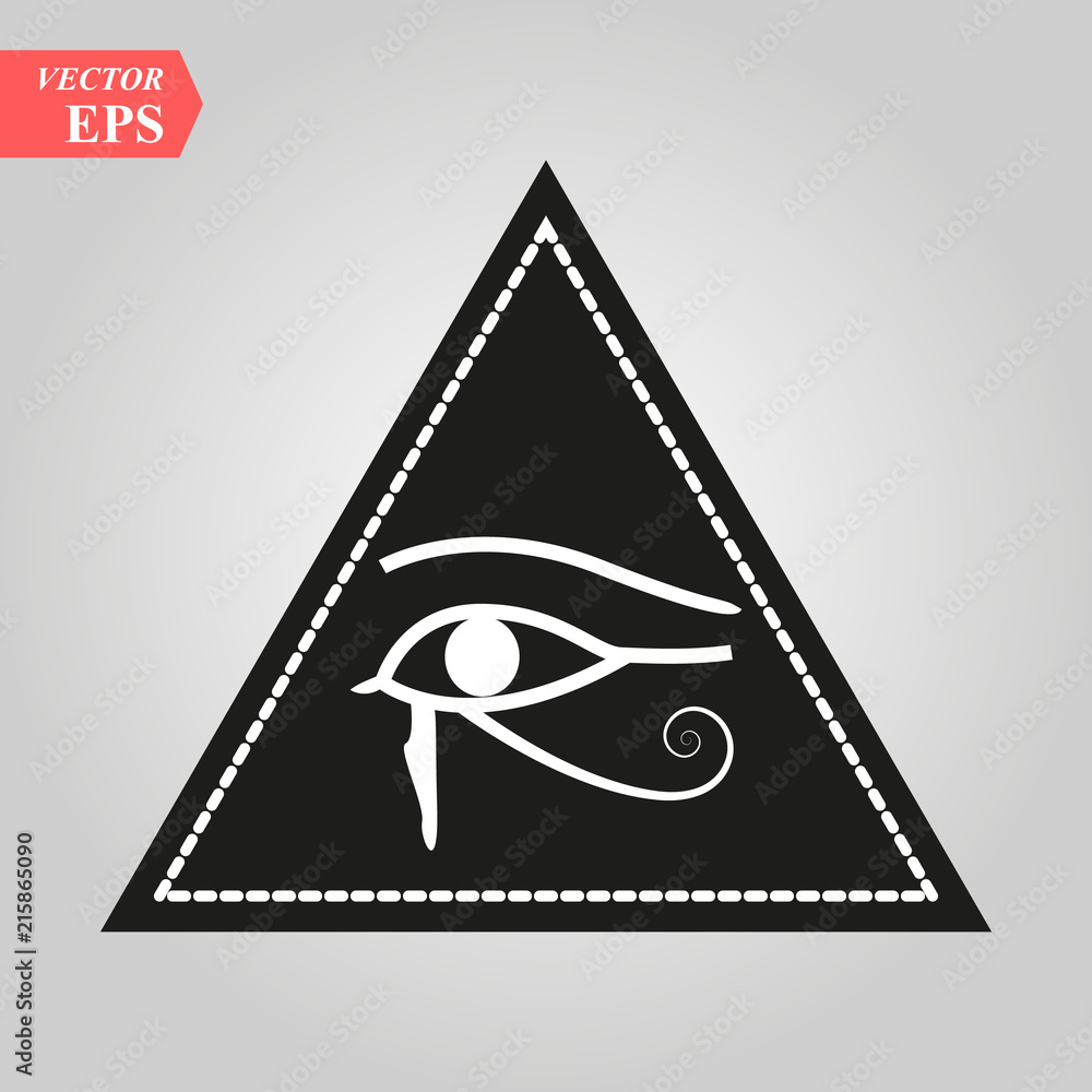 All seeing eye, magical element, eye, triangle, tattoo design vector  illustration eps 10 Stock Vector | Adobe Stock