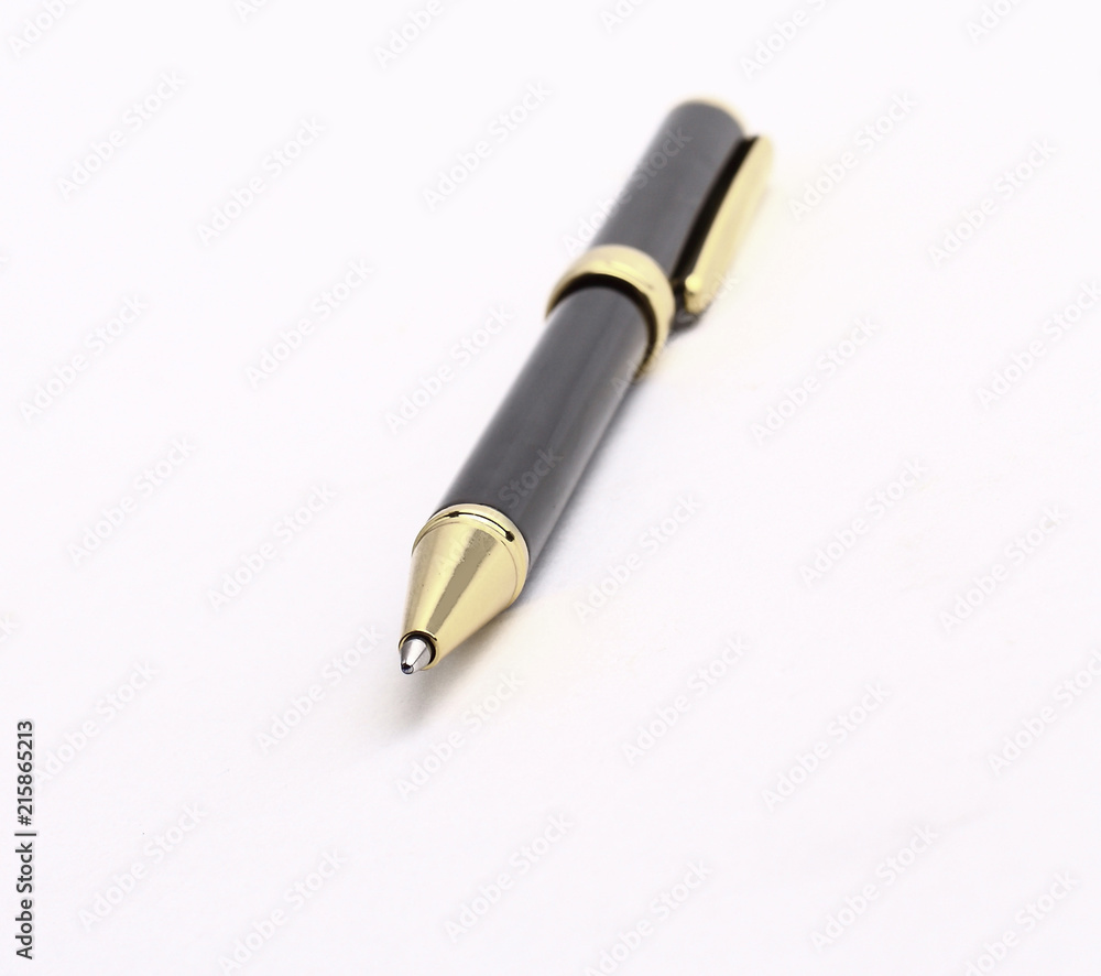 stylish ballpoint pen on a white background stylish ballpoint pen on a white background