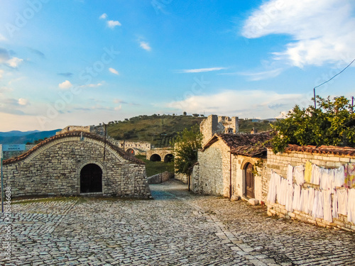 Ruins for Berat Castle, Albania.