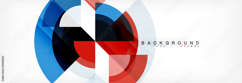 Obraz premium Vector circular geometric abstract background