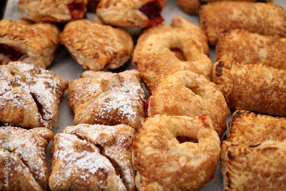 Fresh pastries at the farmer's market.