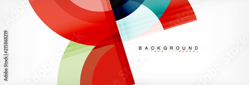 Vector circular geometric abstract background