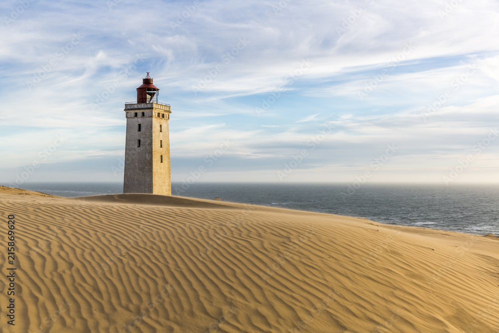 Rubjerg Knude lighthouse buried in sands on the coast of the North Sea