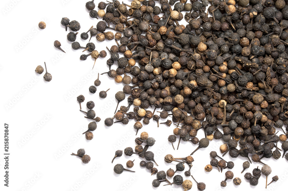 Cubebe pepper isolated on white Cubebe pepper isolated on white