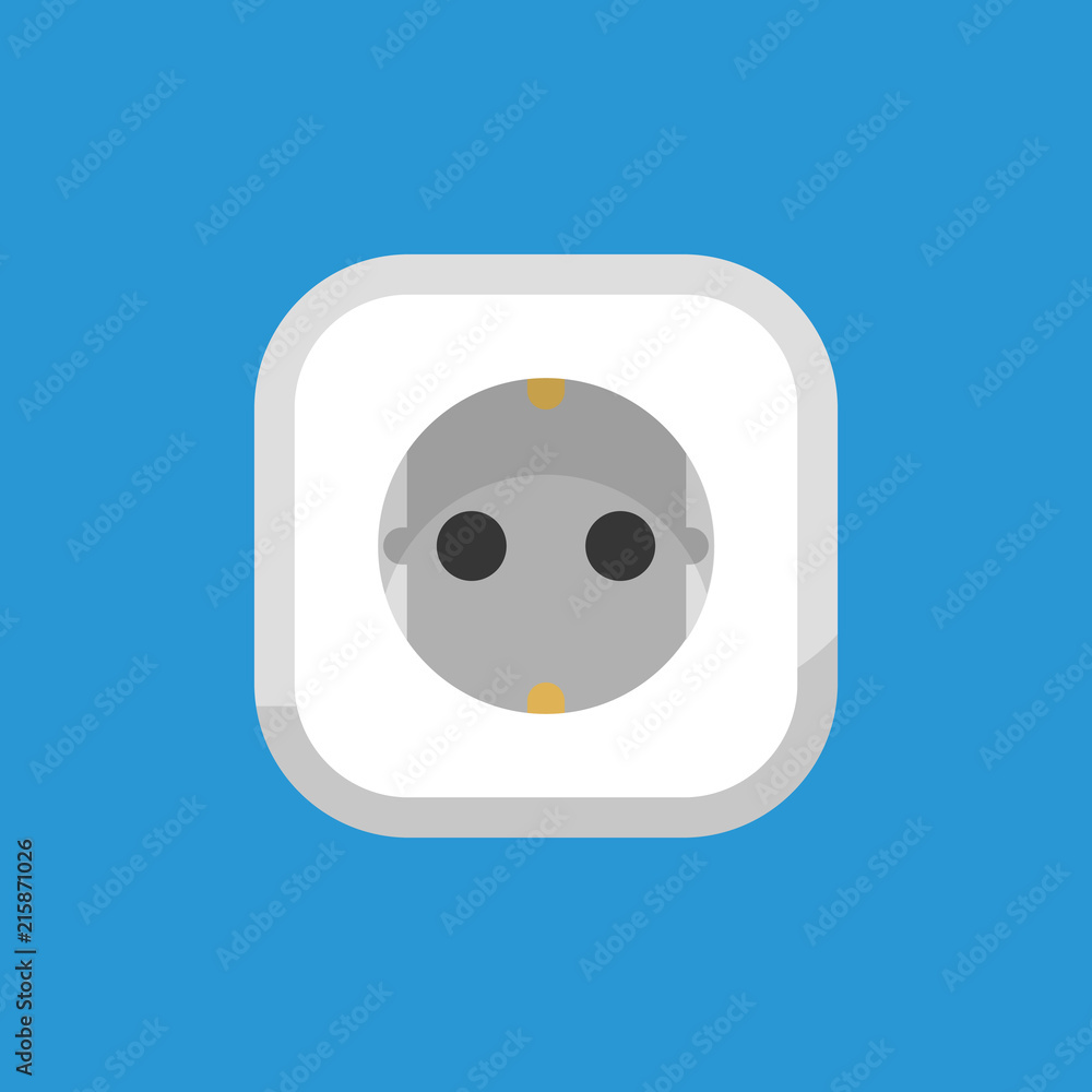 Fototapeta premium Icon of an electric socket. Modern vector illustration