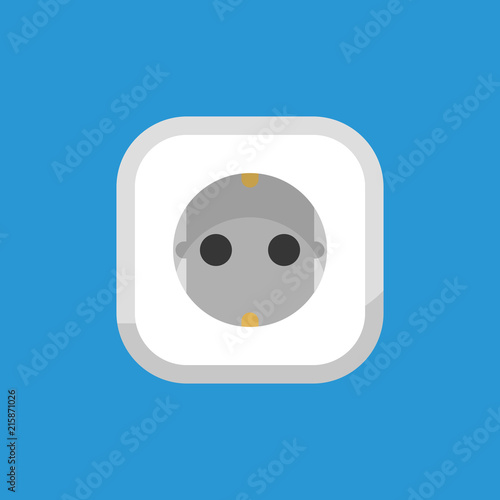 Icon of an electric socket. Modern vector illustration photo