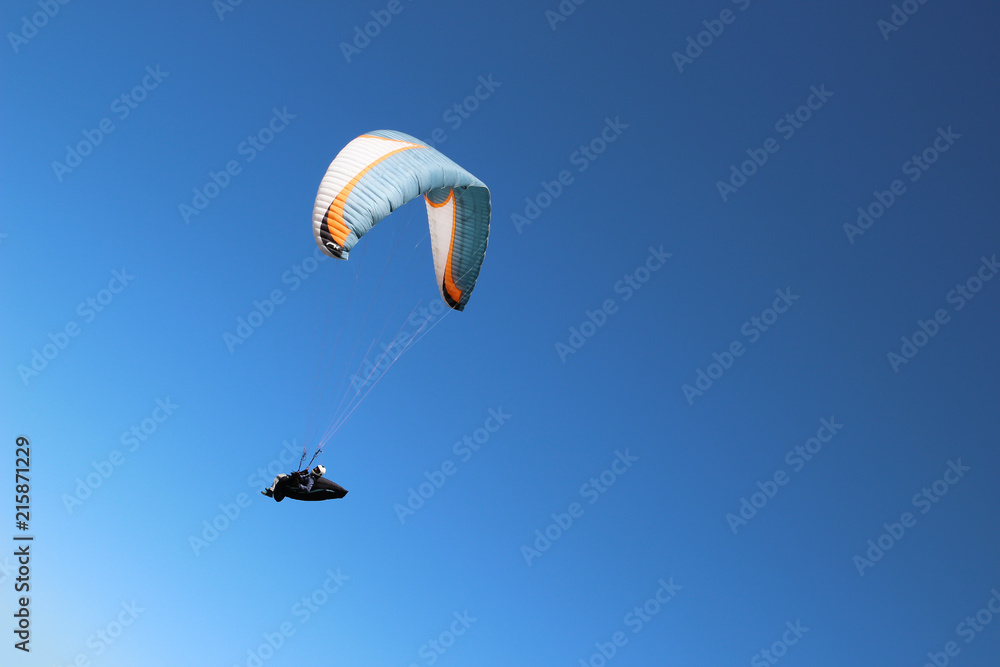 Paragliding in the sky 