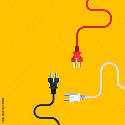 Icon of an electric plug. Modern vector illustration
