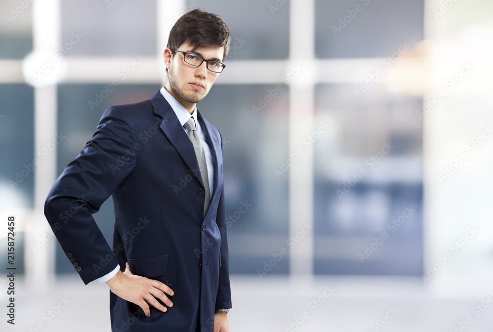 Young business man out of his office Young business man out of his office