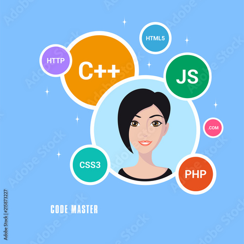 programmer woman character