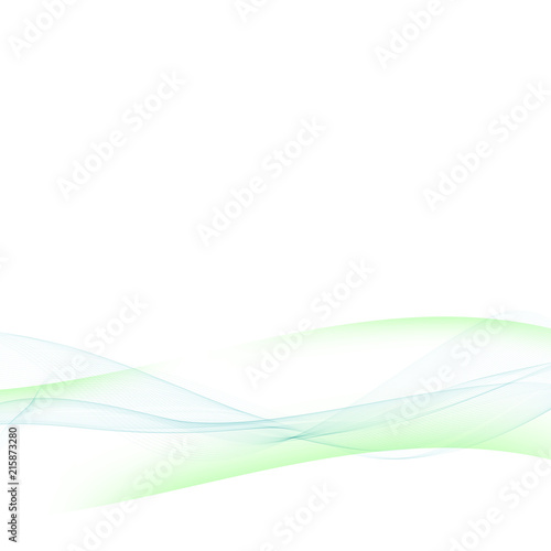 Abstract blue wavy lines. Colorful vector background.