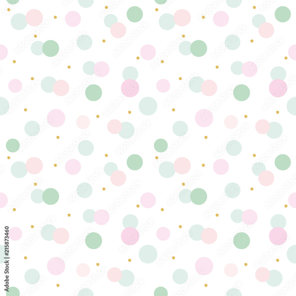 Pastel Dots and Faux Glitter Tissue Paper, Zazzle