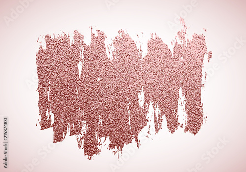 Vector gold paint stroke. Abstract gold glittering textured art illustration.