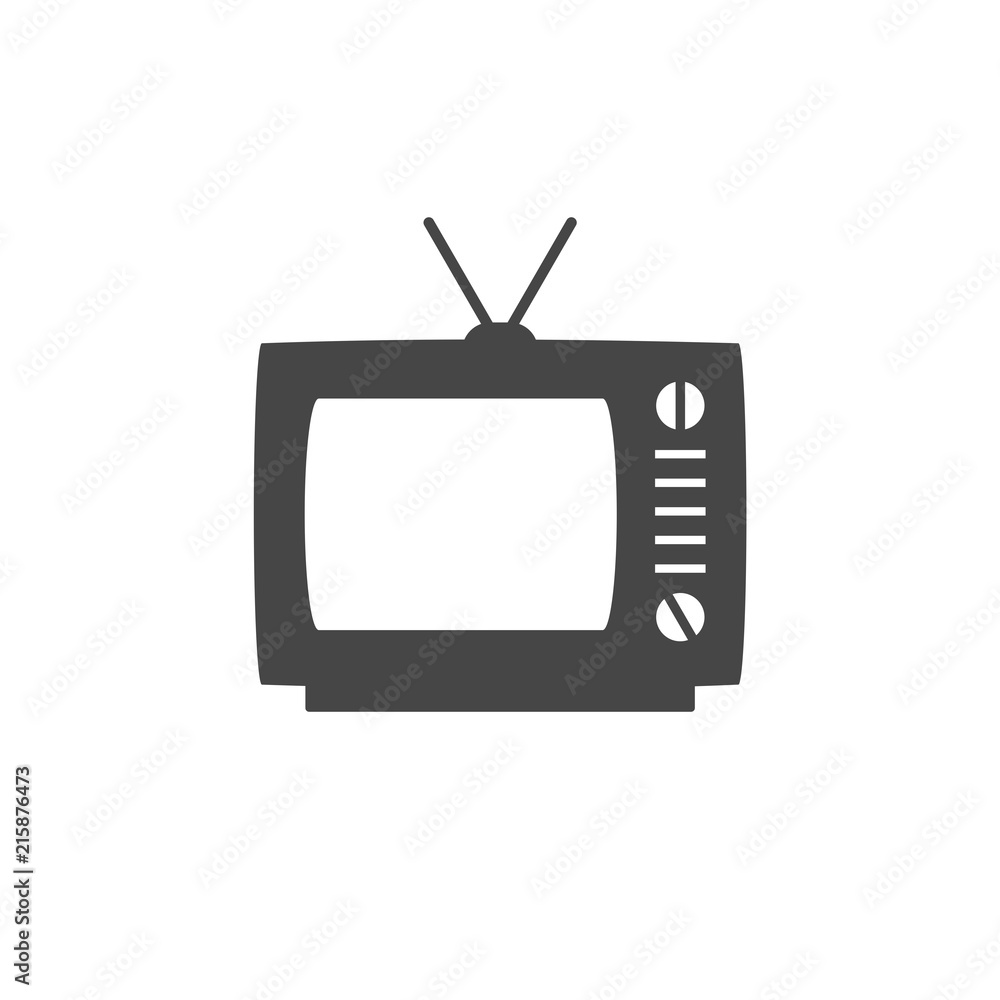 Retro TV set isolated on white background Retro TV set isolated on white background