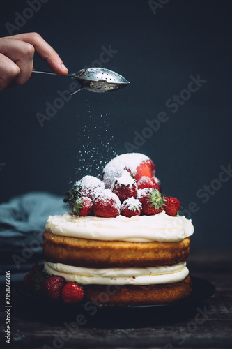 strawberrye plum cake photo