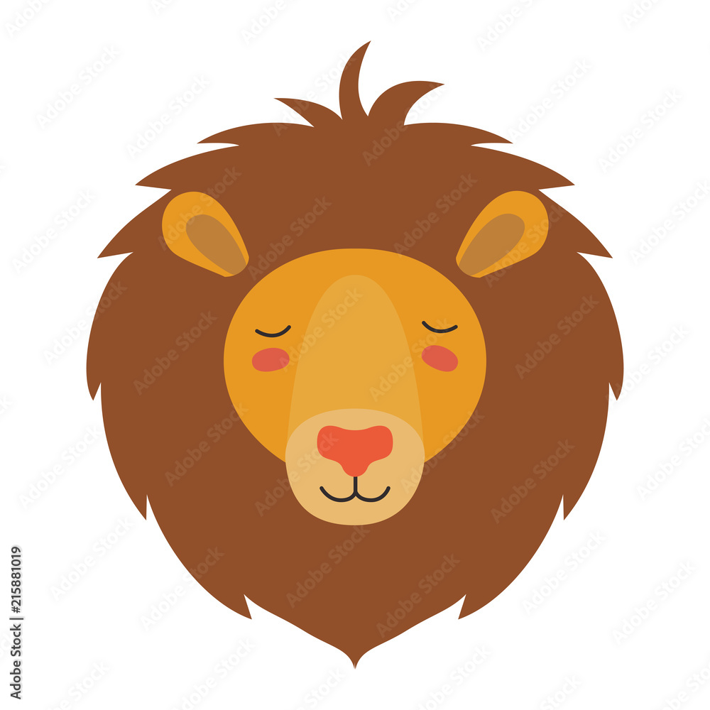 wild lion animal head vector illustration design wild lion animal head vector illustration design
