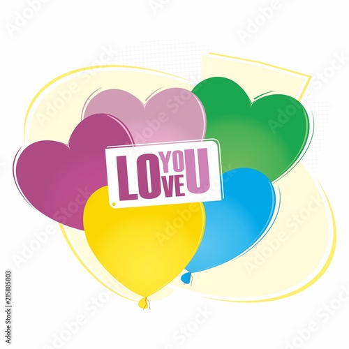 Baloniki Serduszka I Love You