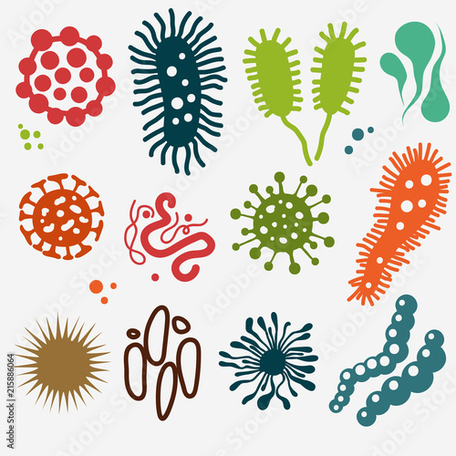 Microscopic viruses. Vector