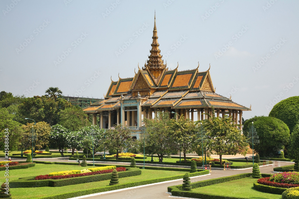 Moonlight Pavilion (Preah Thineang Chan Chhaya) in Royal Palace (Preah Barum Reachea Veang Nei Preah Reacheanachak Kampuchea) in Phnom Penh. Cambodia Moonlight Pavilion (Preah Thineang Chan Chhaya) in Royal Palace (Preah Barum Reachea Veang Nei Preah Reacheanachak Kampuchea) in Phnom Penh. Cambodia