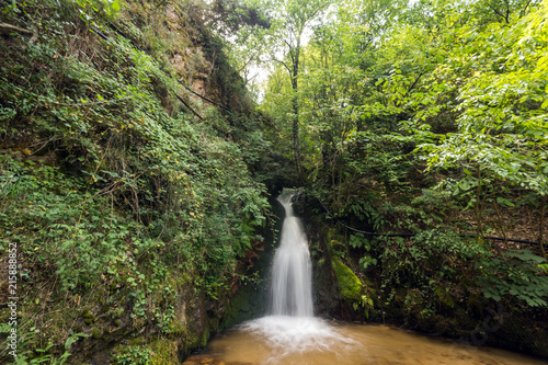 Landscape of First Gabrovo waterfall cascade in Belasica Mountain, Novo Selo, Republic of Macedonia