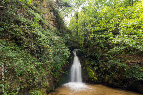 Landscape of First Gabrovo waterfall cascade in Belasica Mountain  Novo Selo  Republic of Macedonia