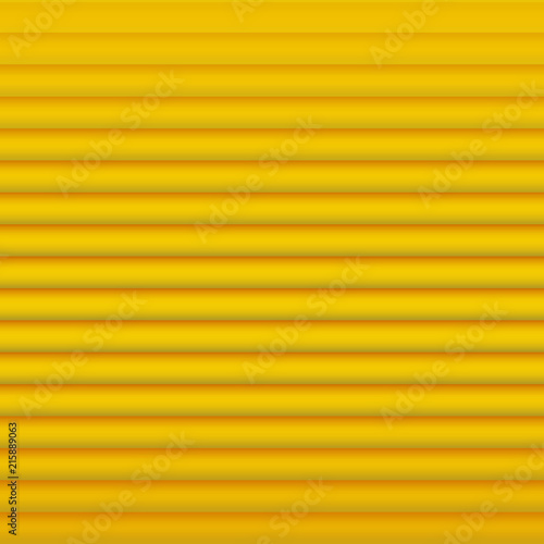 Vibrant yellow and orange colored horizontal striped 3d lines simple background.