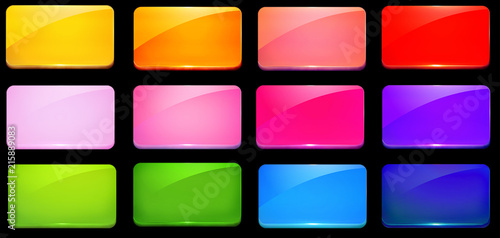 Glass Colorful Buttons Black