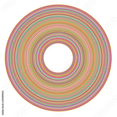Colorful circles, lines abstract shape, vector background illustration.